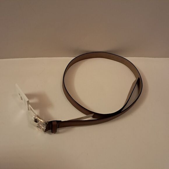 Michael Kors Belt Women's Large L Tan Genuine Leather Designer Classic Sleek - Picture 1 of 9
